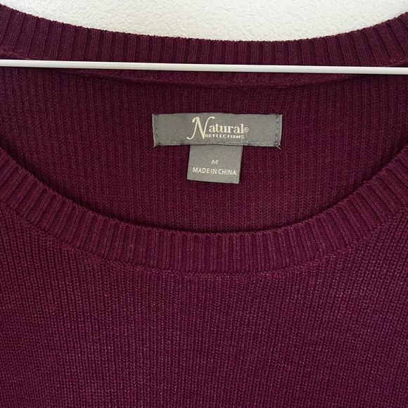 Natural Reflections sweater plum purple raspberry size medium - Picture 3 of 3